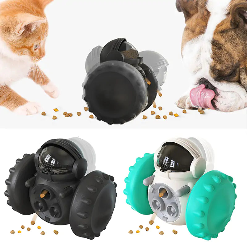 Pet interactive toy - slow food dispenser for cats and dogs